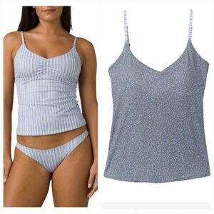 🔸️NWT Prana Jess Army Spots Women's Reversible Swim Tankini Top XSmall